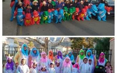 Gesto Solidario tras el carnaval de Navaluenga