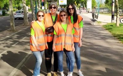 Voluntarios de la AESWH en la Carrera 10k Zaragoza